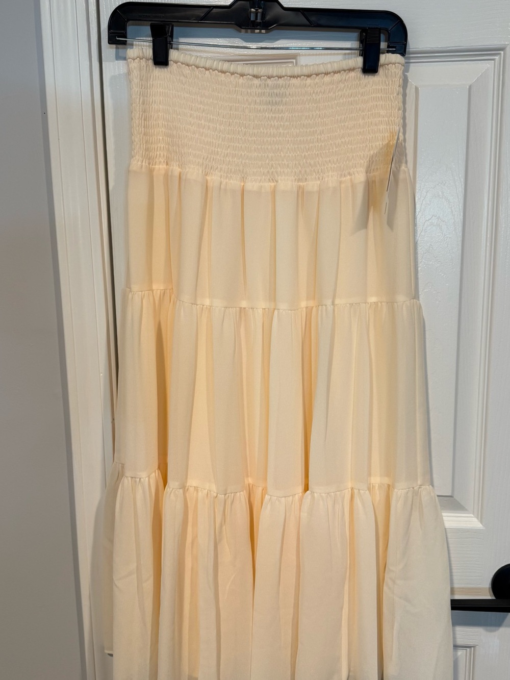 Michael Kors Bone Tiered Maxi Skirt S